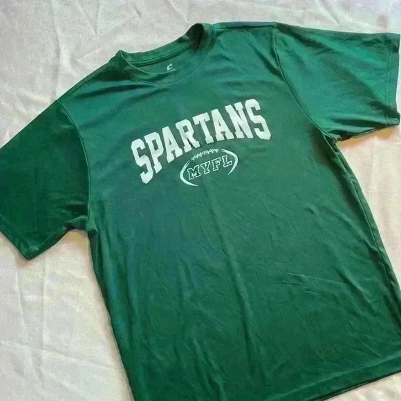 Champro Men’s Size Spartans Football T Shirt Sz Large Green T-Shirt Adult - Picture 8 of 9
